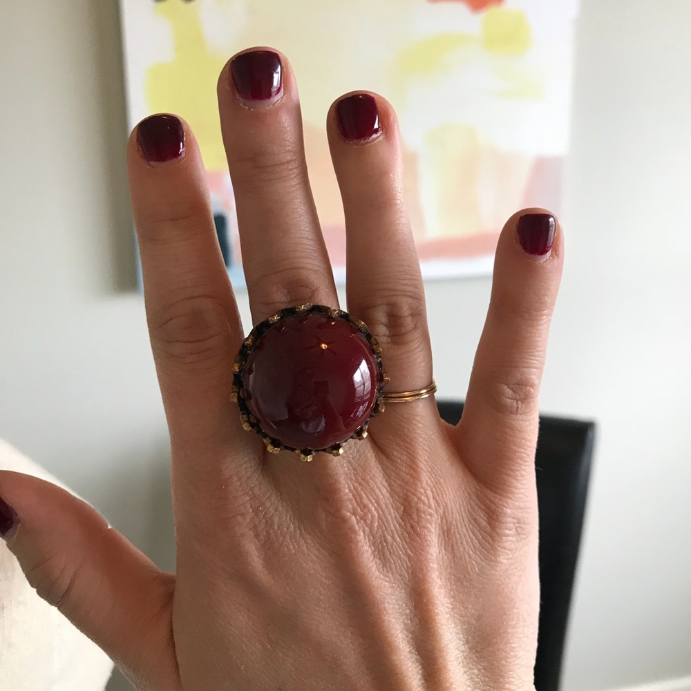 ♥️ Deep Maroon Adjustable Ring ♥️